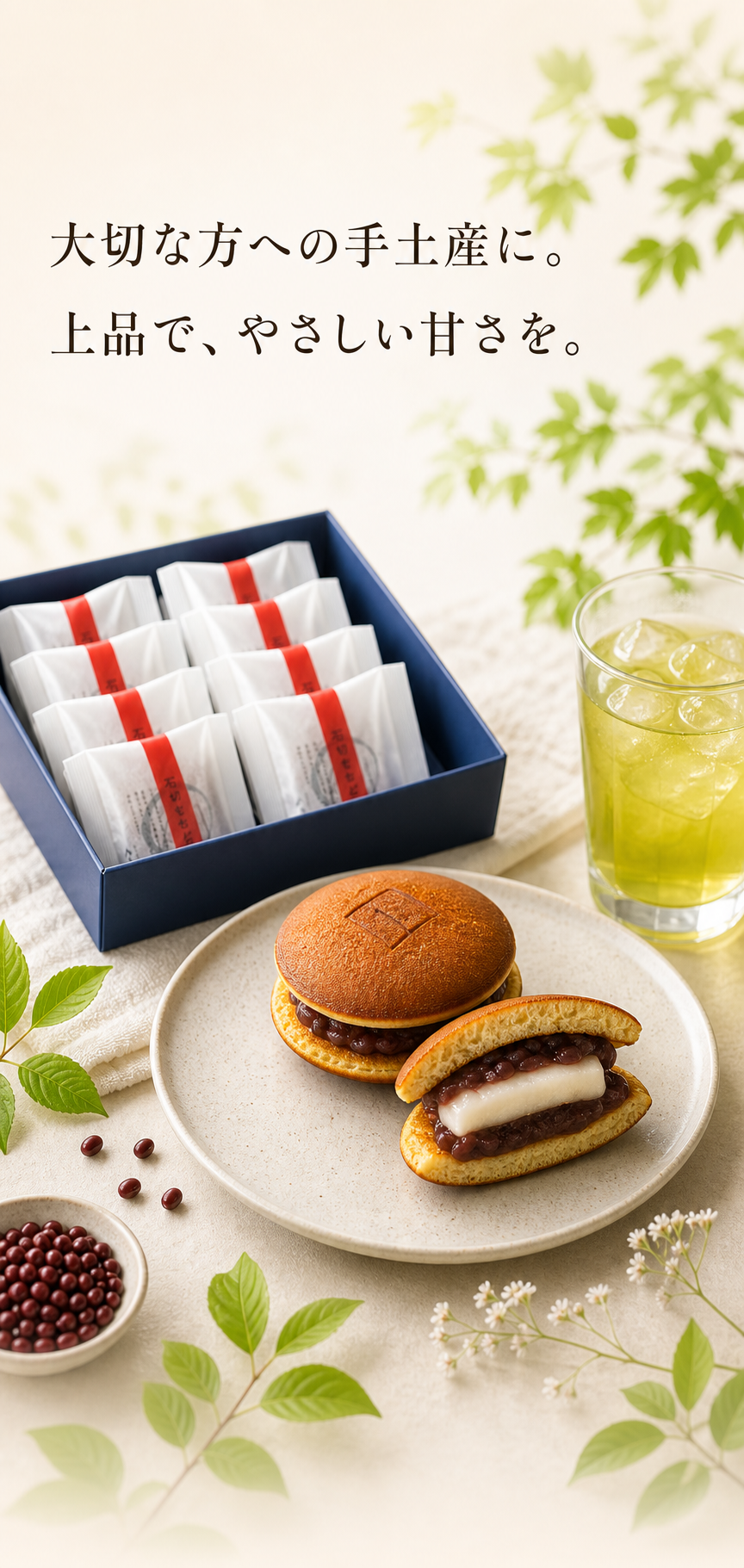石切もちどらと実物に近いギフト包装のイメージ